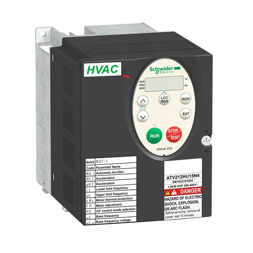 ATV212HU15N4 variable speed drive ATV212 - 1.5kW - 2hp - 480V - 3ph - EMC - IP21 - Gabby Electric