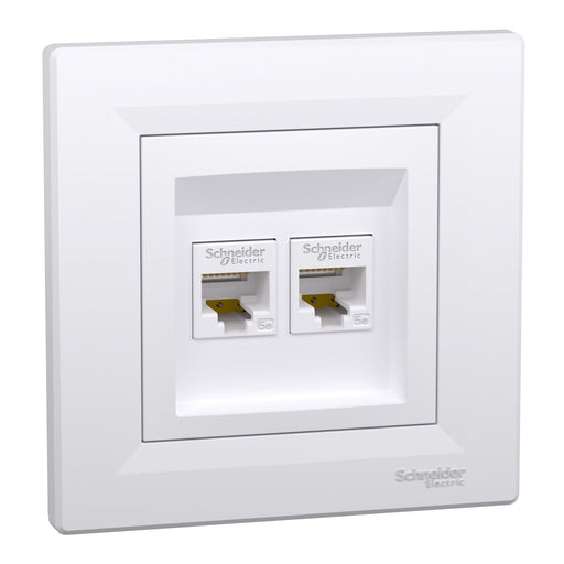 EPH4400121 Asfora - double Data socket - RJ45 cat.5e UTP white - Gabby Electric