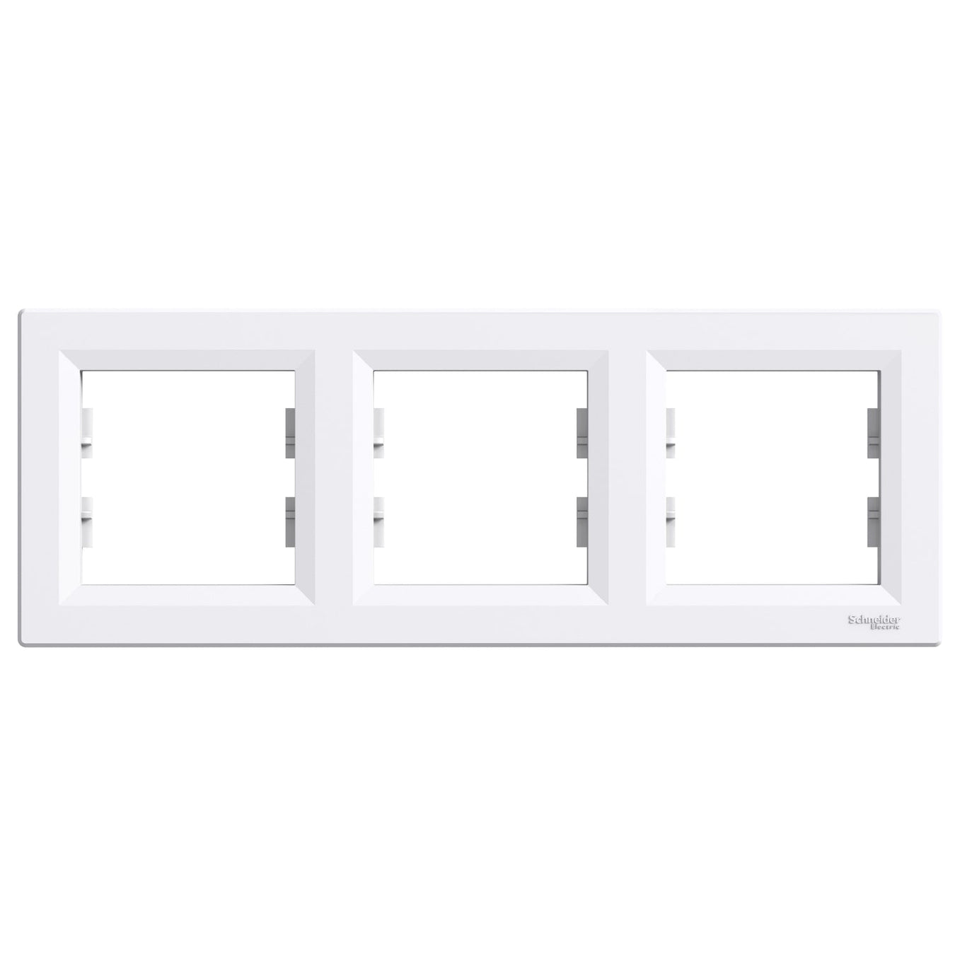 EPH5800321 Asfora - horizontal 3 - gang frame - white - Gabby Electric