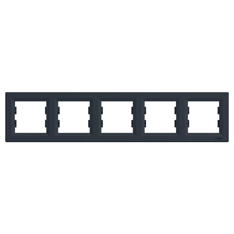 EPH5800571 Horizontal 5 - gang frame, anthracite - Gabby Electric