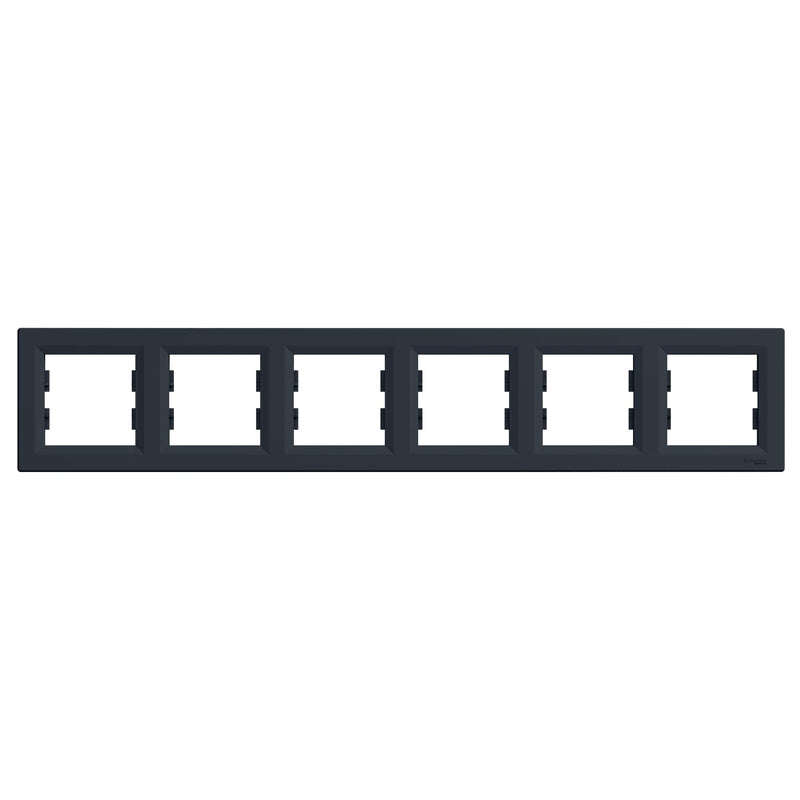 EPH5800671 Horizontal 6 - gang frame, anthracite - Gabby Electric