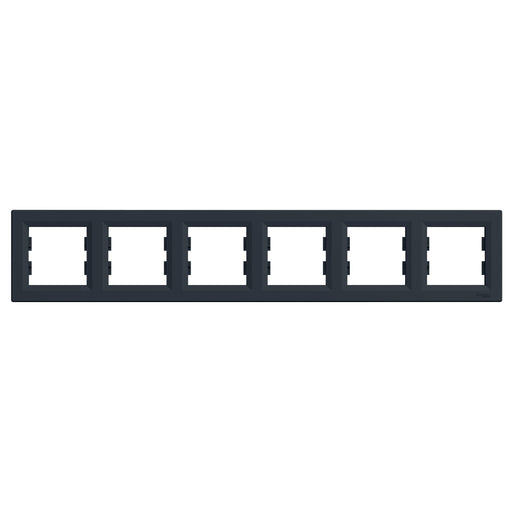 EPH5800671 Horizontal 6 - gang frame, anthracite - Gabby Electric