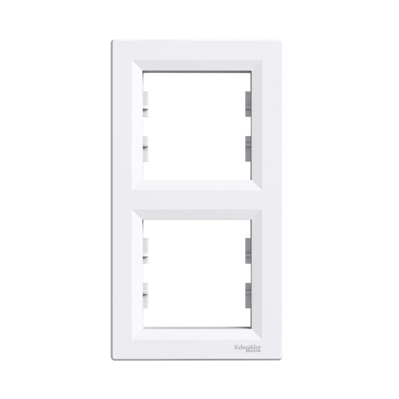EPH5810221 Asfora - vertical 2 - gang frame - white - Gabby Electric