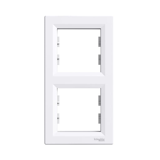 EPH5810221 Asfora - vertical 2 - gang frame - white - Gabby Electric