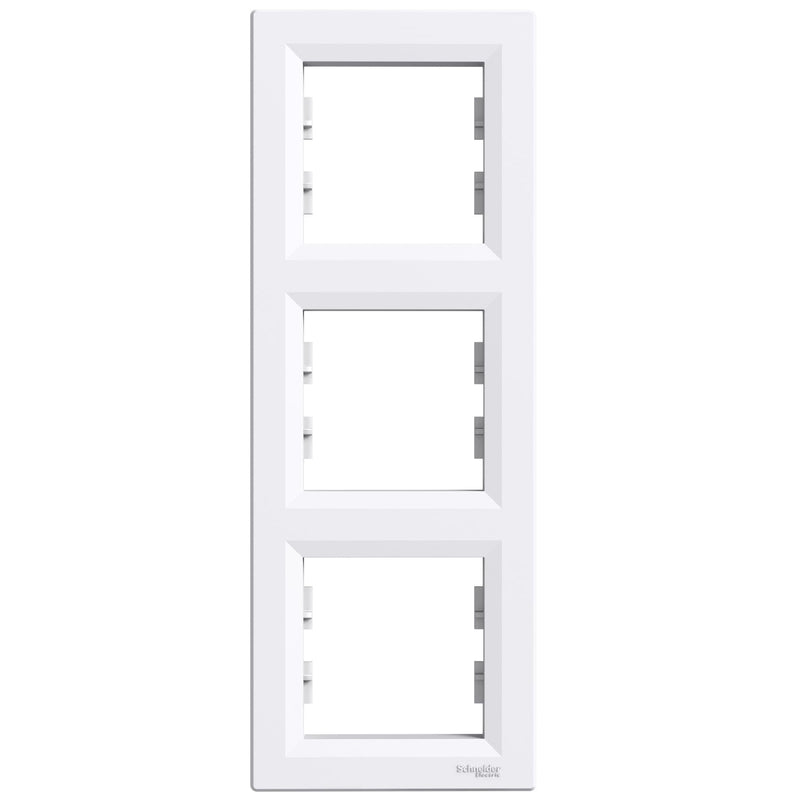 EPH5810321 Asfora - vertical 3 - gang frame - white - Gabby Electric