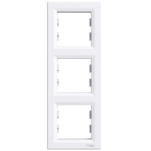 EPH5810321 Asfora - vertical 3 - gang frame - white - Gabby Electric