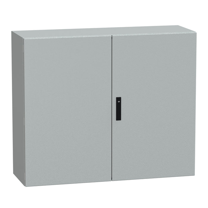 NSYCRNG1012400D Spacial CRNG tspt 2 pl. door w/o mount.plate. H1000xW1200xD300 IP55 IK10 RAL7035