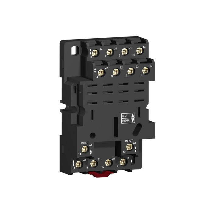 RPZF4 Socket, Harmony, for RPM4 power relays, 16A screw clamp terminals, mixed contact