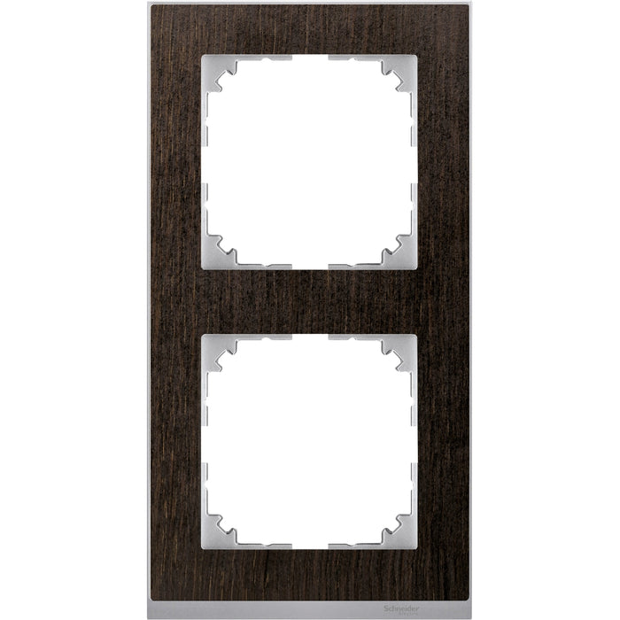 MTN4020-3671 Cover frame, Merten M-Pure Decor, 2 gangs, wenge