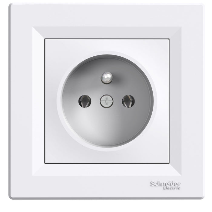 EPH2800121 Asfora - single socket outlet with pin earth - 16A white