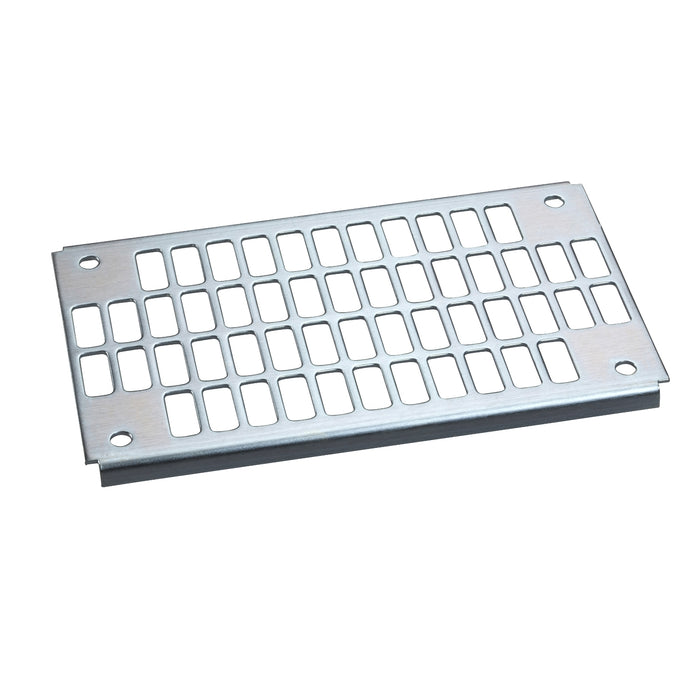 NSYTMP6760 Rectangular perforated mounting plate for control desk W600mm - H675xW508mm