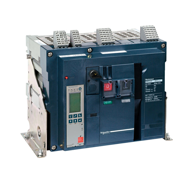 48029 Circuit breaker frame, MasterPact NW12H1, 1250A, 65kA/440VAC 50/60Hz (Icu), 3 poles, fixed, without control unit