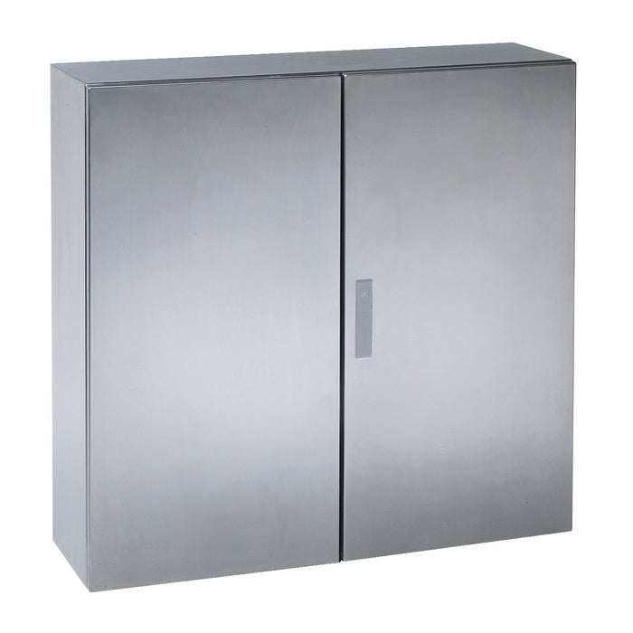 NSYS3X601230 Wall mounted enclosure, Spacial S3X, stainless steel 304L, double plain door, 600x1200x300mm, IP55