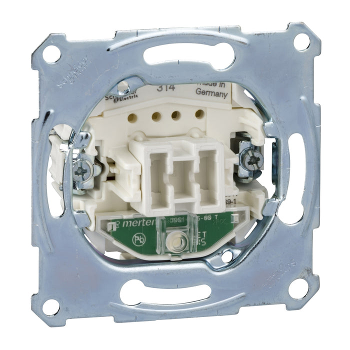 MTN3131-0000 Switch, Merten inserts, 1-pole 1-way, 10AX, screwless terminals,