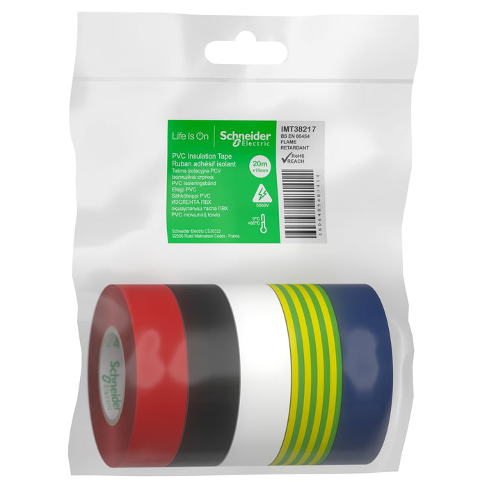 IMT38217 Thorsman - PVC INS. TAPE 19MMX20M - BDL5: R BK WH G/Y BL