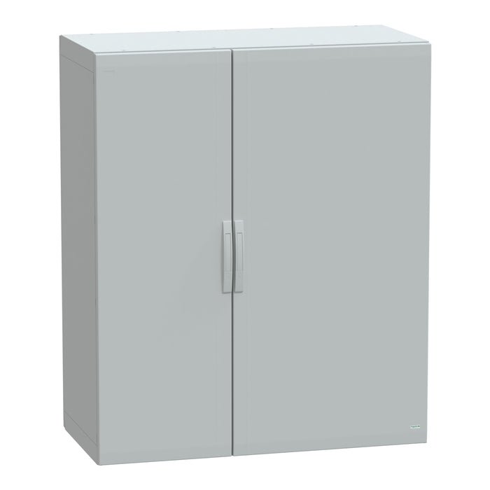 NSYPLA15126G Floor standing polyester enclosure, Thalassa PLA, plain door, completely sealed, 1500x1250x620mm, IP65, IK10