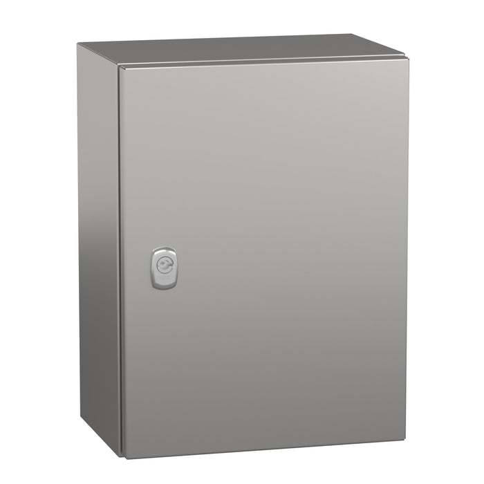 NSYS3X4320H Wall mounted enclosure, Spacial S3X, stainless steel 316L, plain door, 400x300x200mm, IP66