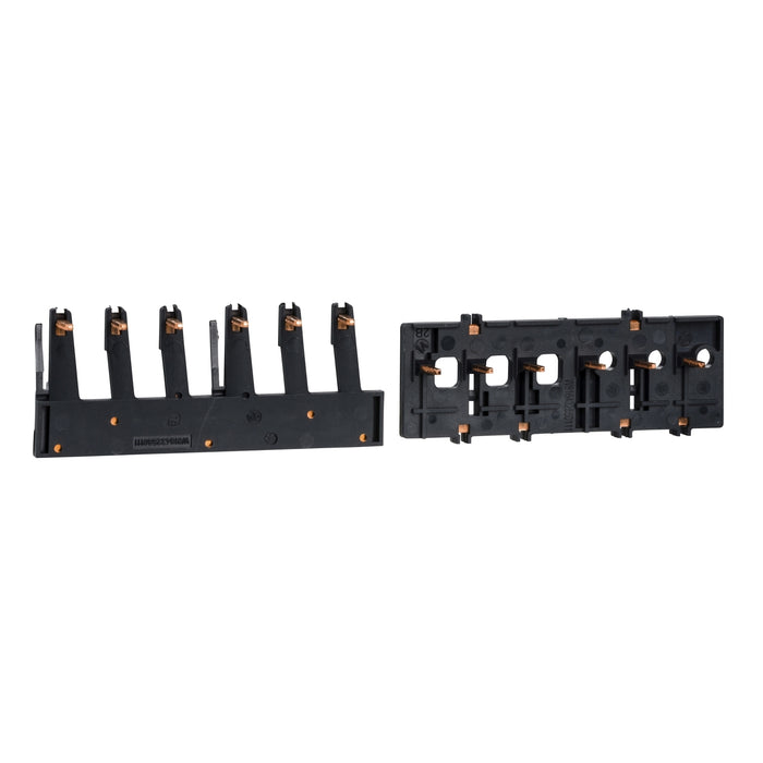 LAD9VP3 Set of parallel and inversing busbars, for 3P reversing contactors assembly with GV2LS, LC1D09-D38 lugs terminals