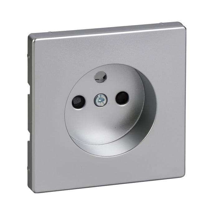 MTN2530-0460 Central plate for socket-outlet insert , pin earth, shutter, aluminium, System M