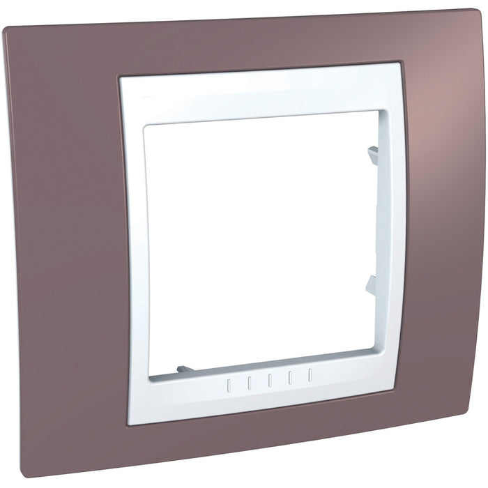 MGU6.002.876 Unica Plus - cover frame - 1 gang - mauve/white