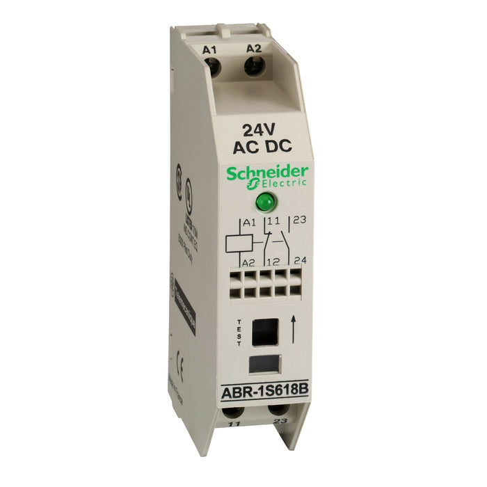 ABR1S618B output interface module - 17.5 mm - electromechanical - 24 V AC/DC - 1 NC + 1 NO