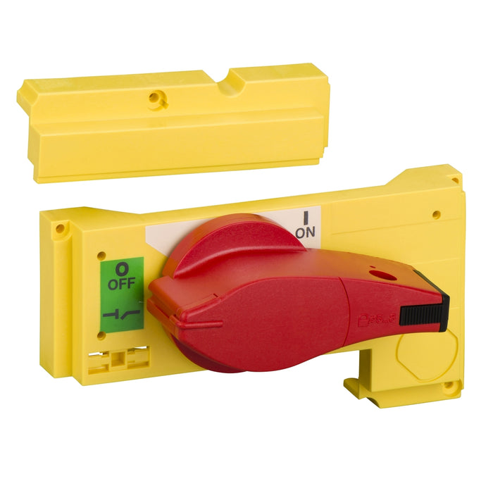 31041 Yellow front covers and red rotaryhandle INV250 - 3/4P