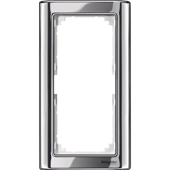 MTN476819 M-Star frame, 2-gang without central bridge piece, chrome/polar white