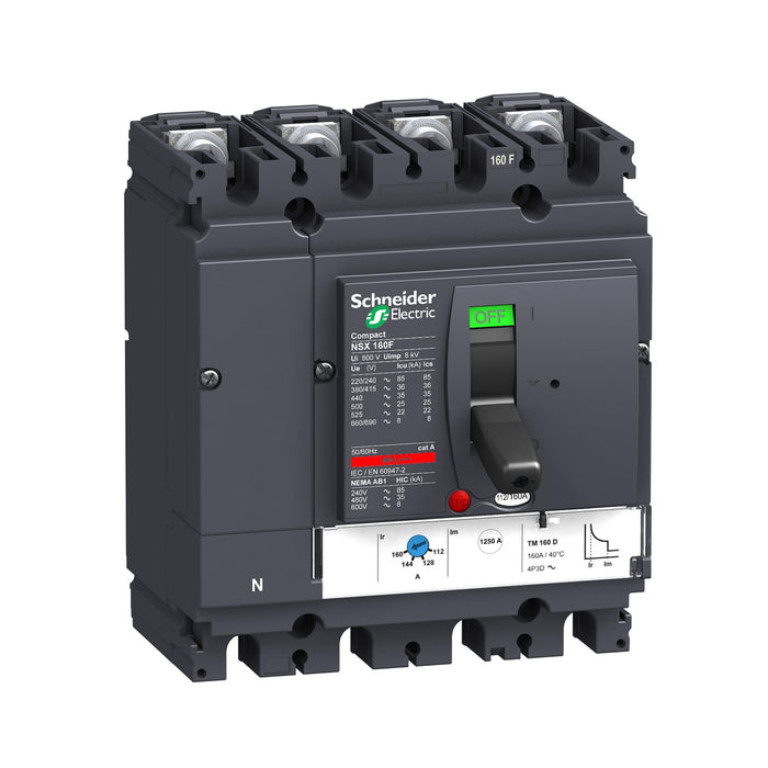 LV430643 Circuit breaker, ComPact NSX160F, 36kA/415VAC, TMD trip unit ...