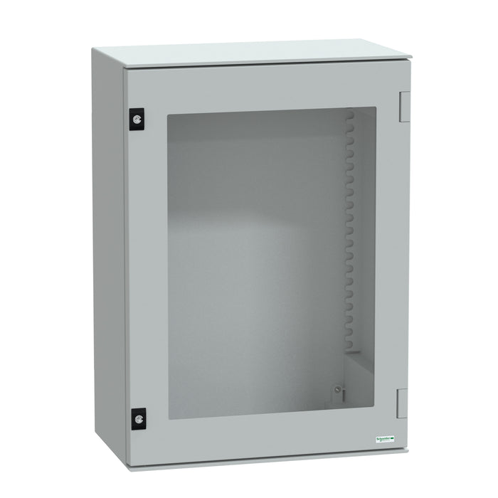 NSYPLM75TG wall-mounting enclosure polyester monobloc IP66 H747xW536xD300mm glazed door