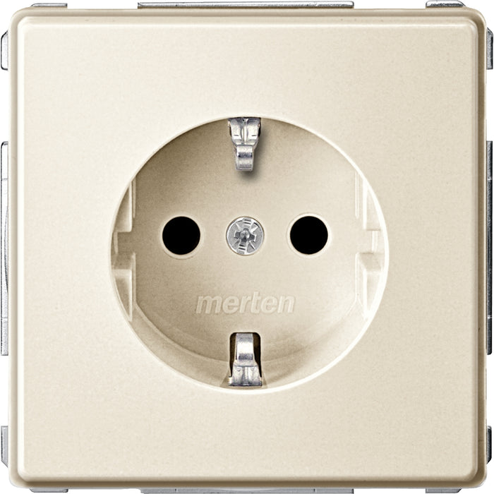 MTN2300-7244 SCHUKO socket-outlet, shutter, screwless terminals, white, Aquadesign