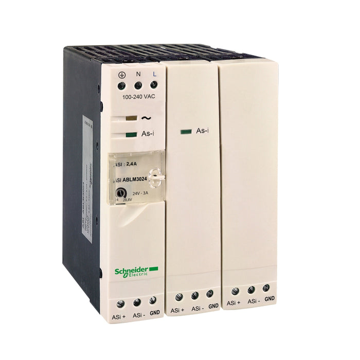 ASIABLM3024 regulated switch mode power supply - AS-I - 100..240 V - 30+24 V - 2.4+3 A