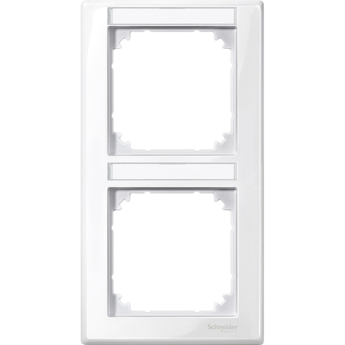 MTN470219 Cover frame, Merten M-Smart, 2 gangs, polar white