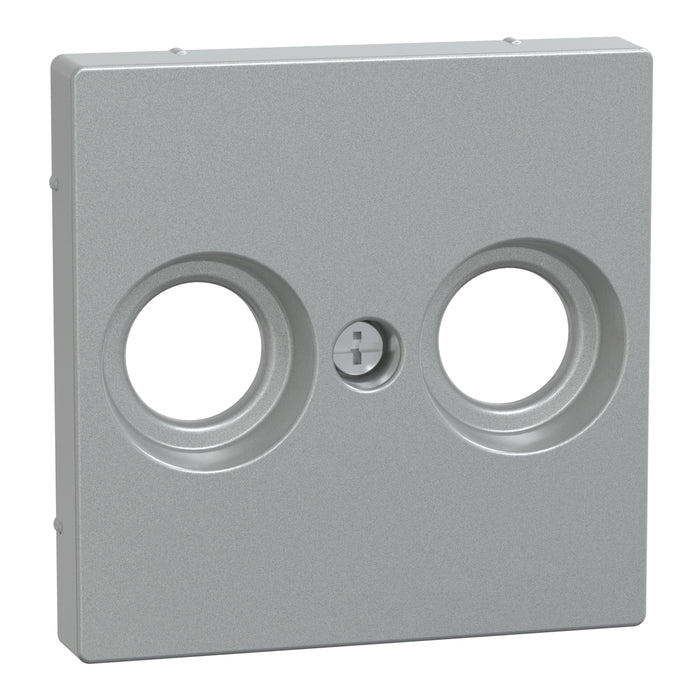 MTN4122-0460 Cover plate, Merten System M, for TV/R socket, aluminium