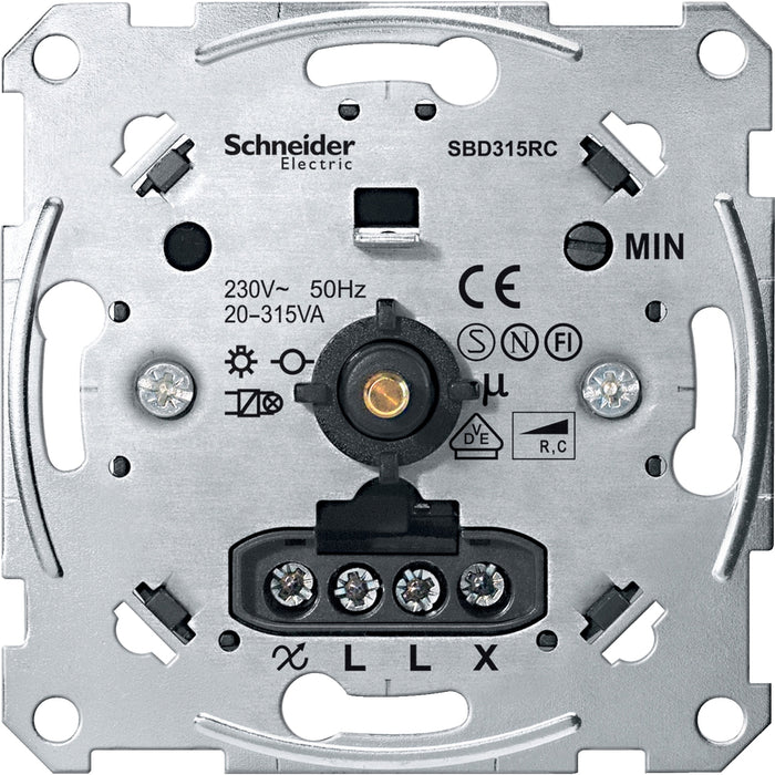 MTN5136-0000 Rotary dimmer for capacitive load, 20-315 W, Merten