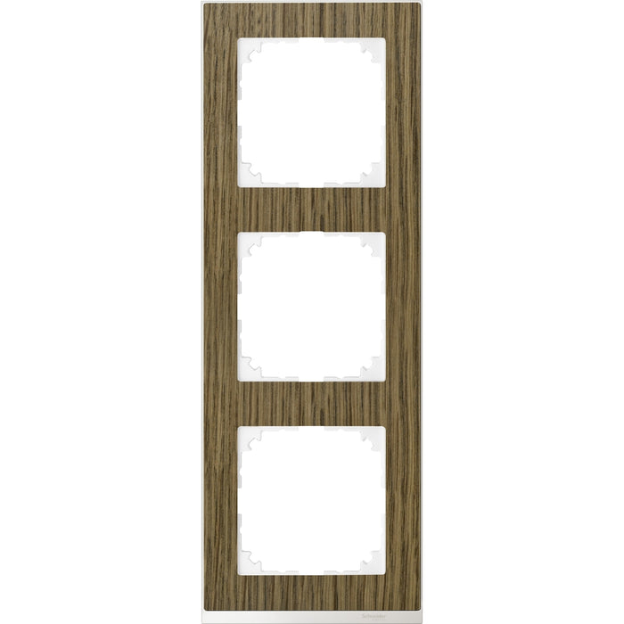 MTN4030-3674 Cover frame, Merten M-Pure Decor, 3 gangs, oak