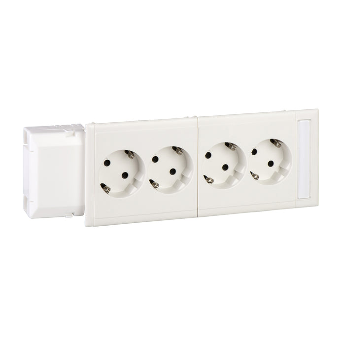 5940040 Thorsman - CYB-PS - socket outlet - 2xdouble slave Wieland - 37° - white NCS