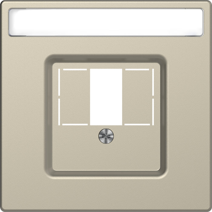 MTN4250-6033 Central plate, Merten System M, with square opening and label field, sahara