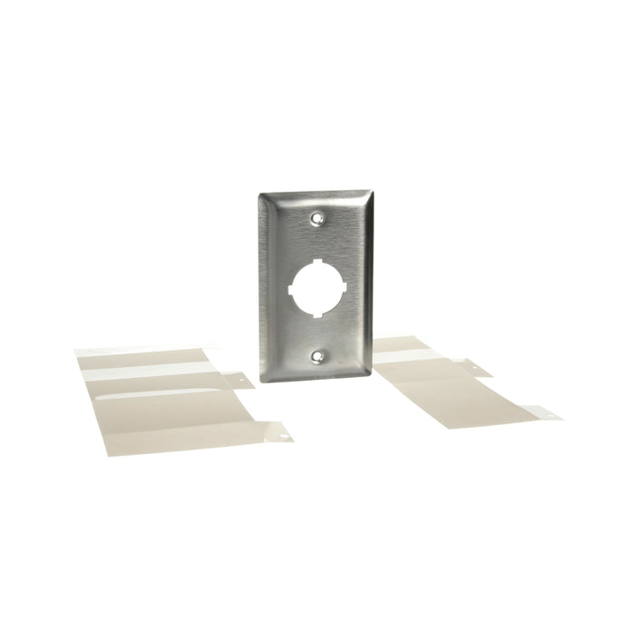 9001K25 Plate, Harmony 9001K, Harmony 9001SK, stainless steel, for flush mounting, 1 cut-out, 30mm, 51 x 102mm