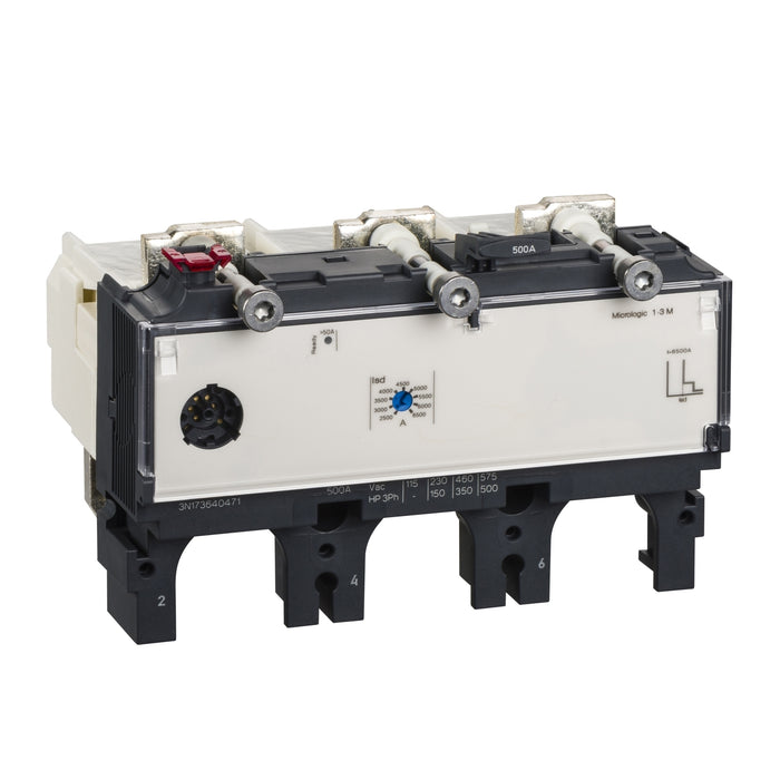 LV432069 trip unit MicroLogic 1.3 M for ComPact NSX 400/630 circuit breakers, electronic, rating 320 A, 3 poles 3d