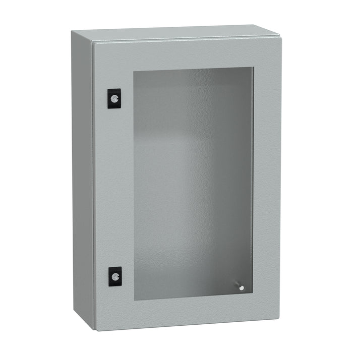 NSYCRN64200T Spacial CRN tspt door w/o mount.plate. H600xW400xD200 IP66 IK08 RAL7035..