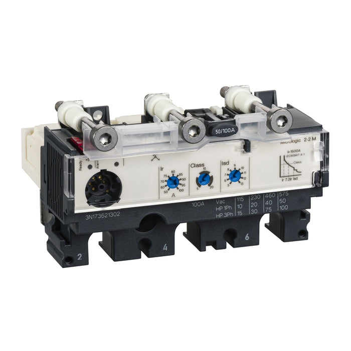 LV430520 trip unit MicroLogic 2.2 M for ComPact NSX 160/250 circuit breakers, electronic, rating 150 A, 3 poles 3d