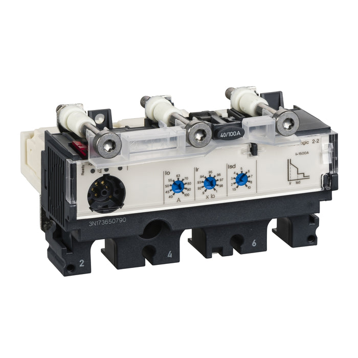 LV431470 trip unit MicroLogic 2.2 for ComPact NSX 250 circuit breakers, electronic, rating 250A, 3 poles 3d