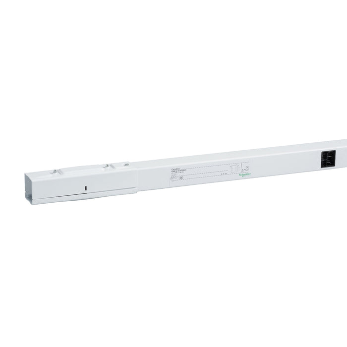 KBB40ED22203W Straight length, Canalis KBB, 40A, 2 circuits L+N+PE, 3 tap-off units, 2m, white RAL9003