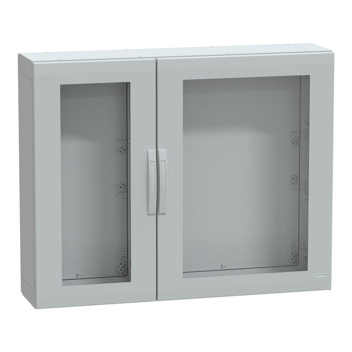 NSYPLA10123TG Floor standing polyester enclosure, Thalassa PLA, glazed door, completely sealed, 1000x1250x320mm, IP65, IK08