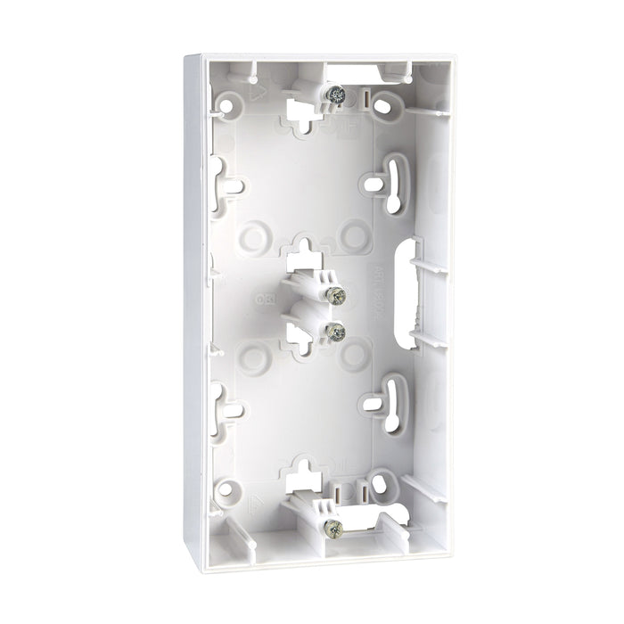 MGU8.004.18 Unica Basic/Colors - surface box - white - 4 m - 4 knock-outs holes - white