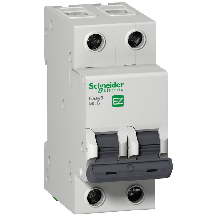 EZ9F14225 Miniature circuit breaker (MCB), Easy9, 2P, 25A, B curve, 4500A (IEC/EN 60898-1)