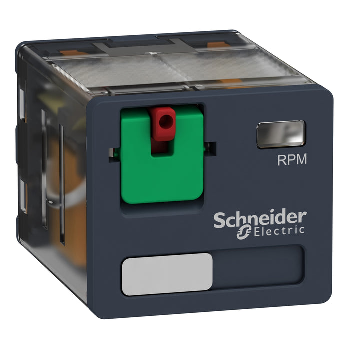 RPM31F7 plug-in relay, Harmony electromechanical relays, 15A, 3CO, lockable test button, 120V AC