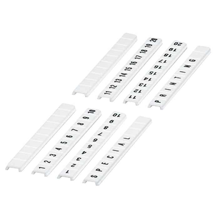 NSYTRABF510 CLIP IN MARKING STRIP, FLAT, 5MM, 10 CHARACTERS 1 TO 10, PRINTED HORI