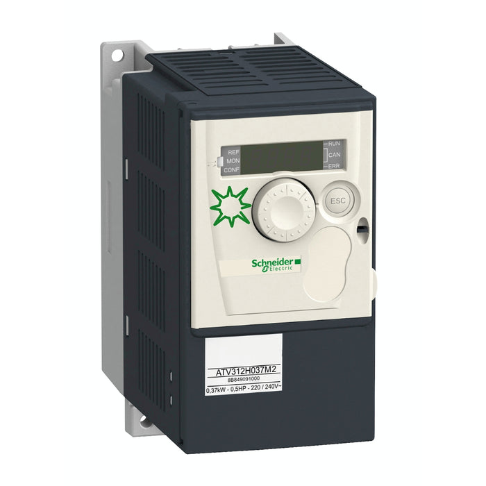 ATV312H037M2412 variable speed drive ATV312 - 0.37kW - 1kVA - 41 W - 200..240 V - 1-phase supply