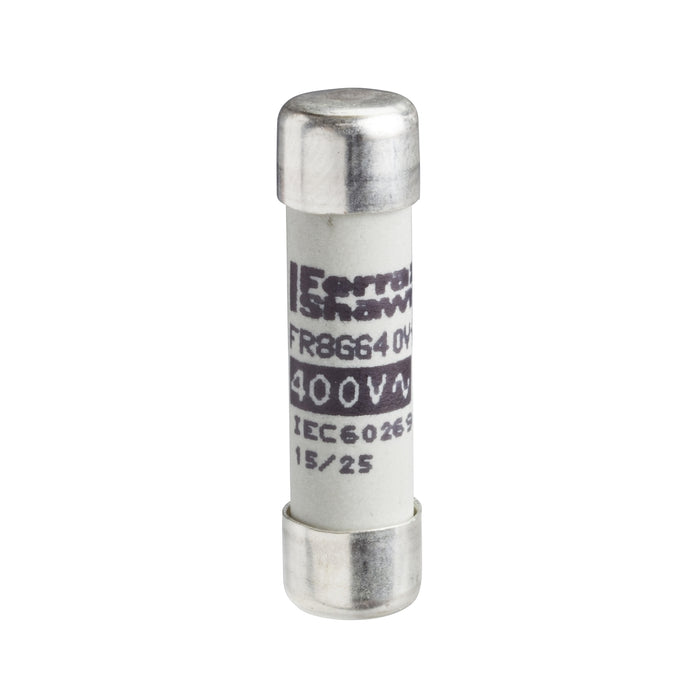 DF2CN25 NFC cartridge fuses, TeSys GS, cylindrical 10mm x 38mm, fuse type gG, 400VAC, 25A, without striker